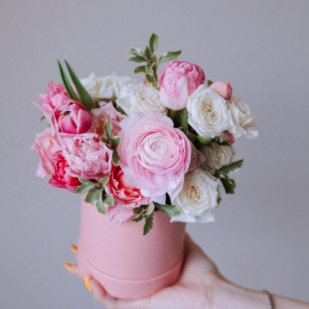 Шляпная коробочка в розовой гамме Шляпная коробочка в розовой гамме