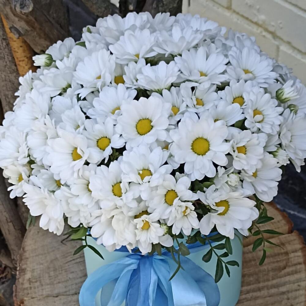 Шляпная коробка с хризантемами Шляпная коробка с хризантемами